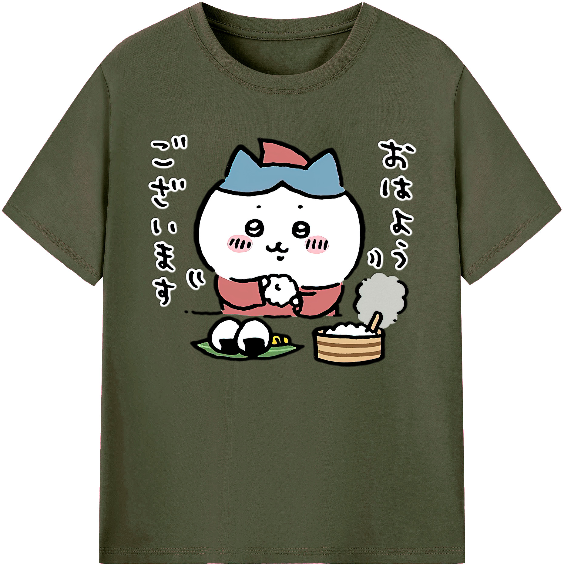 （画像用） ちいかわ ハチワレ Chii-kawa hachiware 綿100％ メンズ半袖Tシャツ｜肌触りやわらか＆通気性